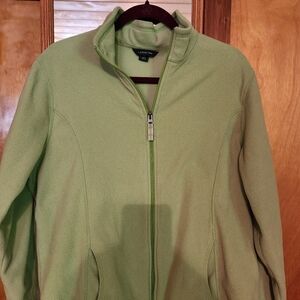 Lands' End Light Green Fleece Jacket